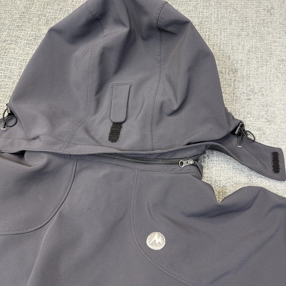 Marmot Softshell Jacket Men's XL Gray Removable Hooded Lined Outdoor - Picture 5 of 12